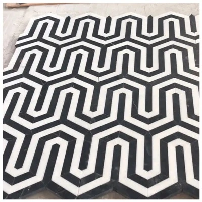 Thassos White Marble Berlinetta -mosaiikkilaatta