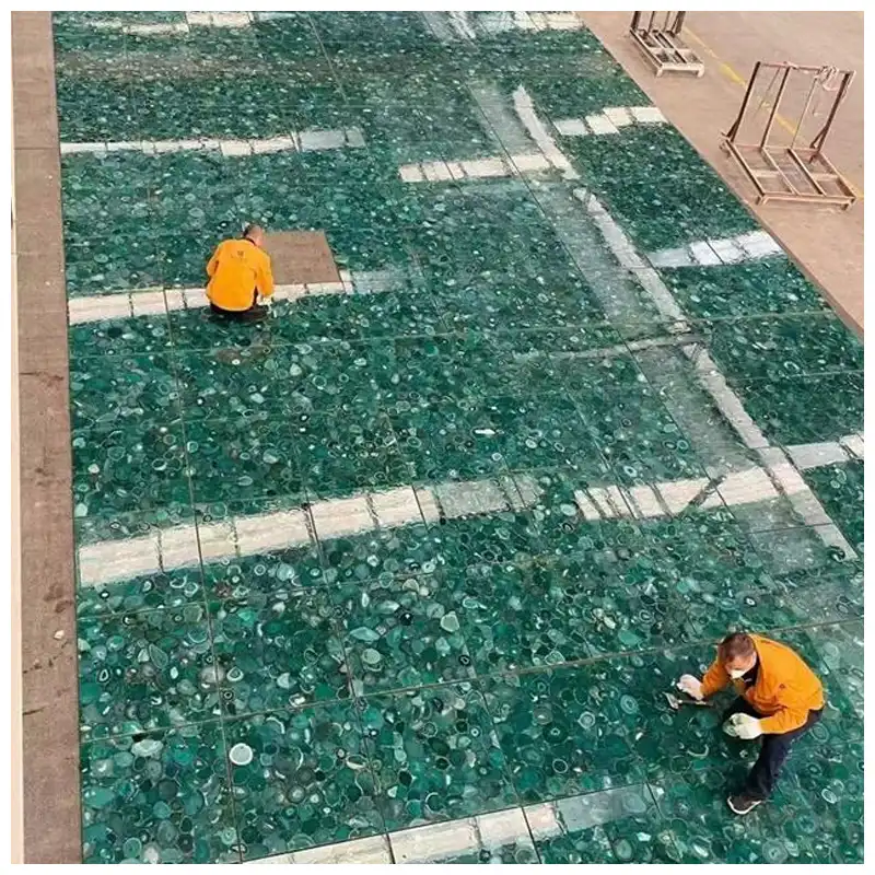 Green Agate Gemstone Tile Green Agate Gemstone Tile