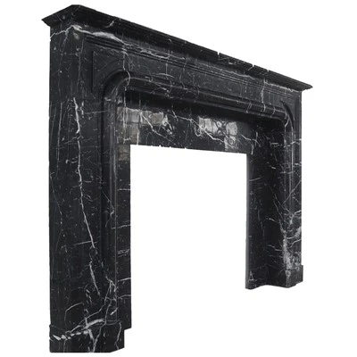 Nero Marquina Marble Mantel takka